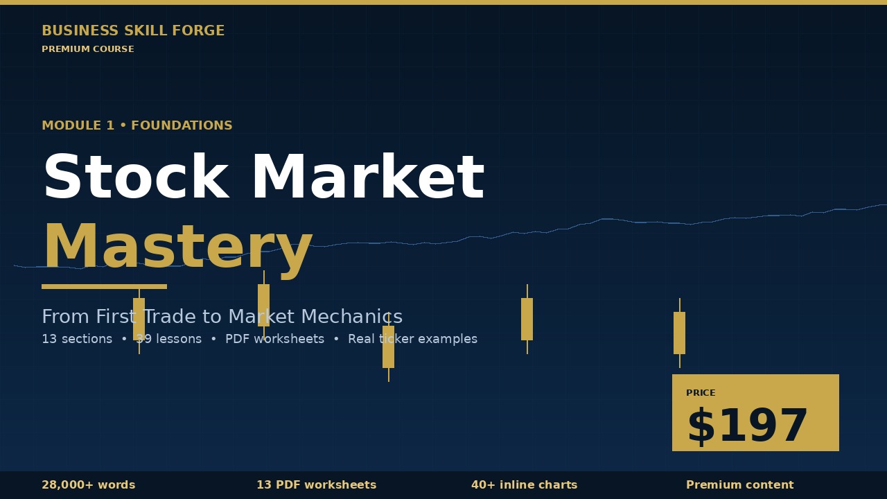 Stock Market Mastery — Foundations (Module 1)