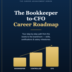 The Bookkeeper-to-CFO Career Roadmap e-book cover