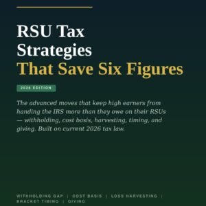 Cover of RSU Tax Strategies That Save Six Figures 2026 Edition by Business Skill Forge
