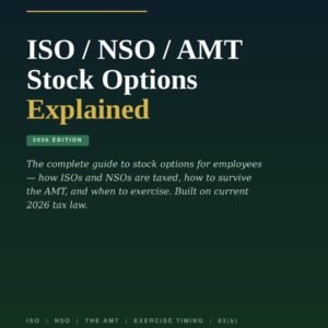 Cover of ISO NSO AMT Stock Options Explained 2026 Edition by Business Skill Forge