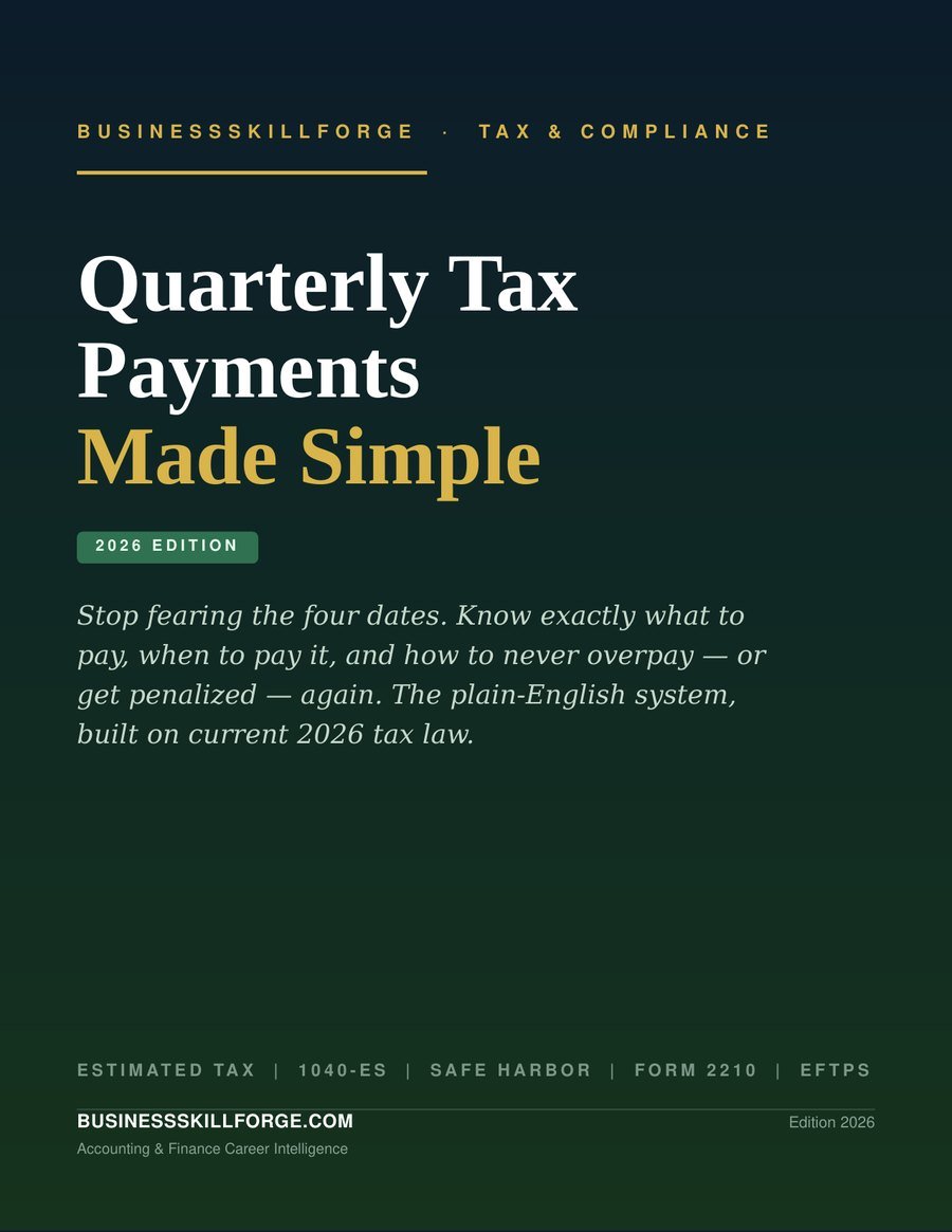 Cover of Quarterly Tax Payments Made Simple 2026 Edition by Business Skill Forge