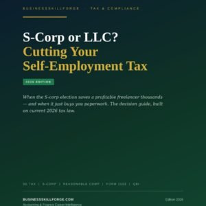 Cover of S-Corp or LLC Cutting Your Self-Employment Tax 2026 Edition by Business Skill Forge