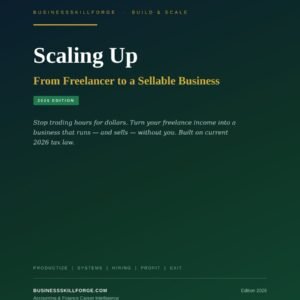 Cover of Scaling Up From Freelancer to a Sellable Business 2026 Edition by Business Skill Forge