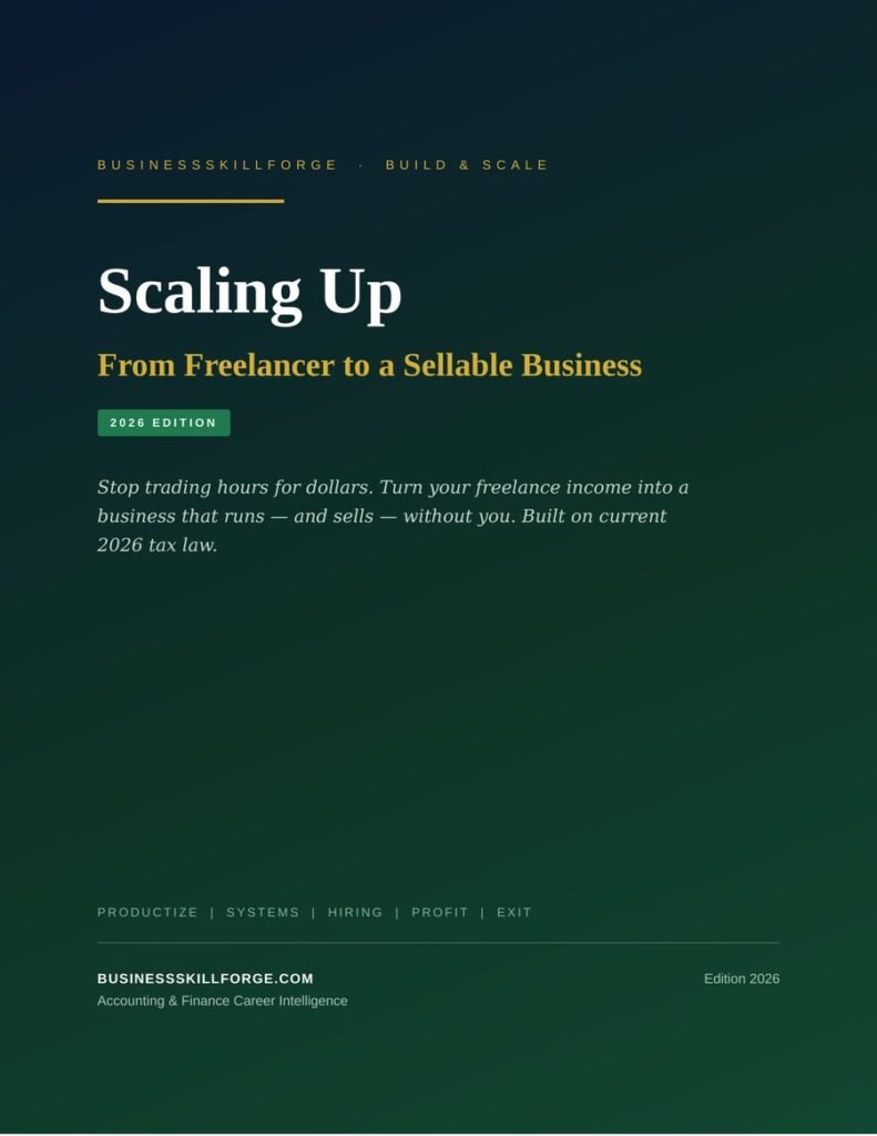 Cover of Scaling Up From Freelancer to a Sellable Business 2026 Edition by Business Skill Forge