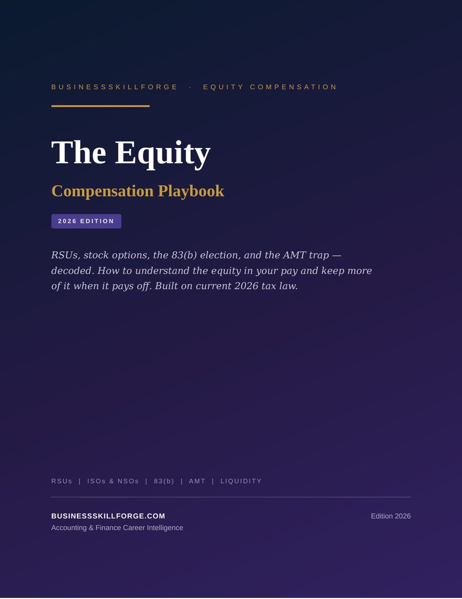 Cover of The Equity Compensation Playbook 2026 Edition by Business Skill Forge